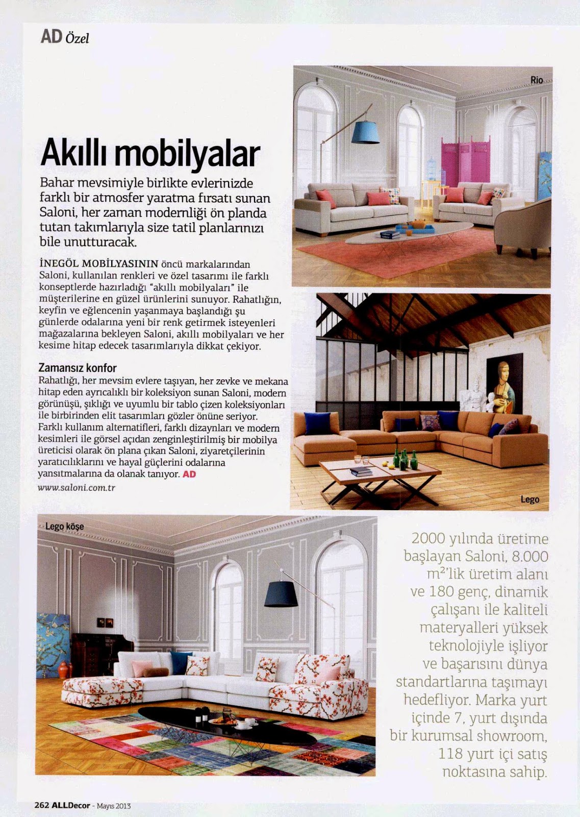 Saloni Mobilya akıllı mobilyalar