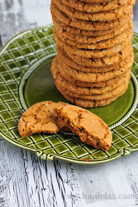 Haniela's Gingersnap Cookies with Crystallized Ginger