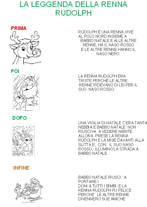 La scuola in cartella LA LEGGENDA DI RUDOLPH, LA RENNA DAL NASO ROSSO!