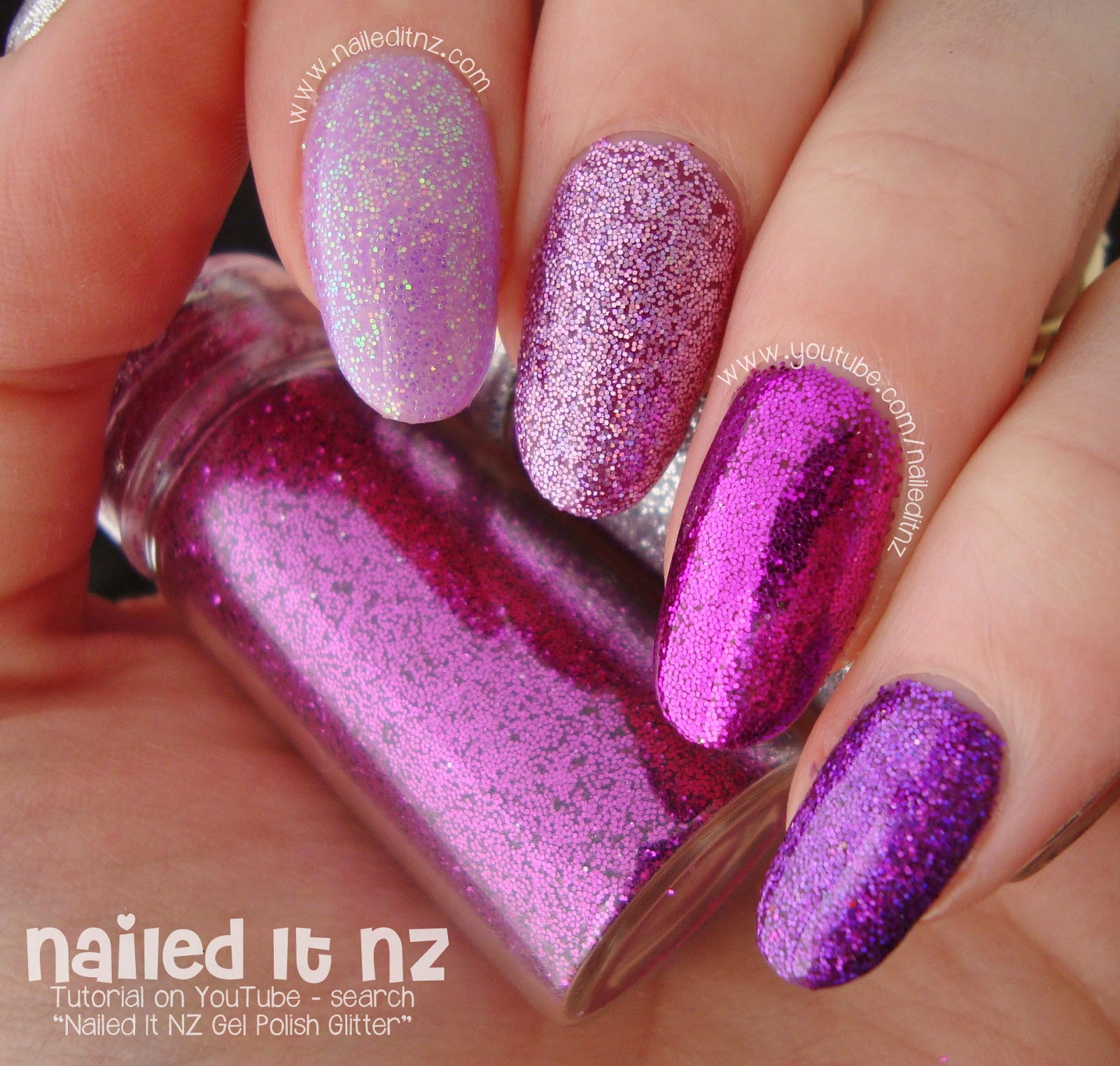 how to press glitter into gel polish | tutorial