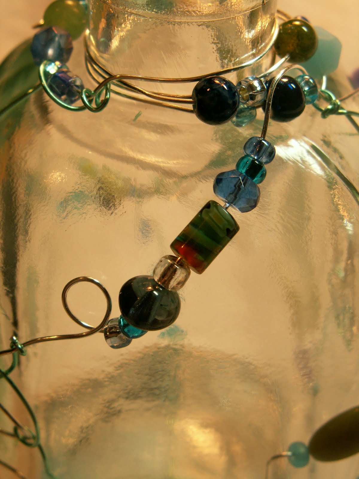 Sharyl's Jewelry & Reflections Gift "Sea Bottle" with Beads & Wire