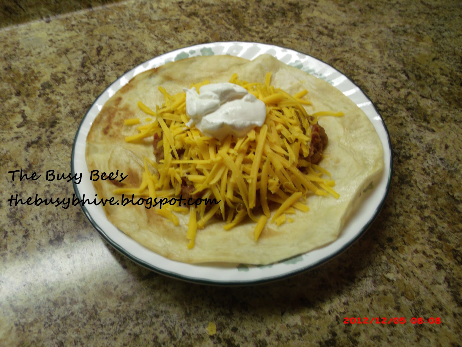 The Busy Bee's OpenFaced Taco