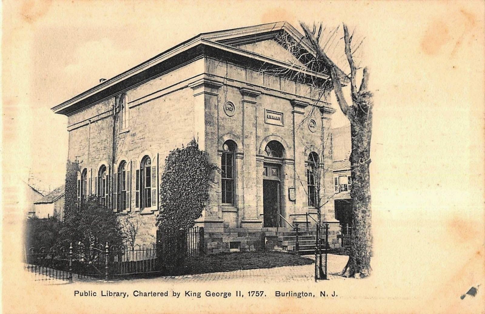 Library Postcards Public Library, Burlington, New Jersey