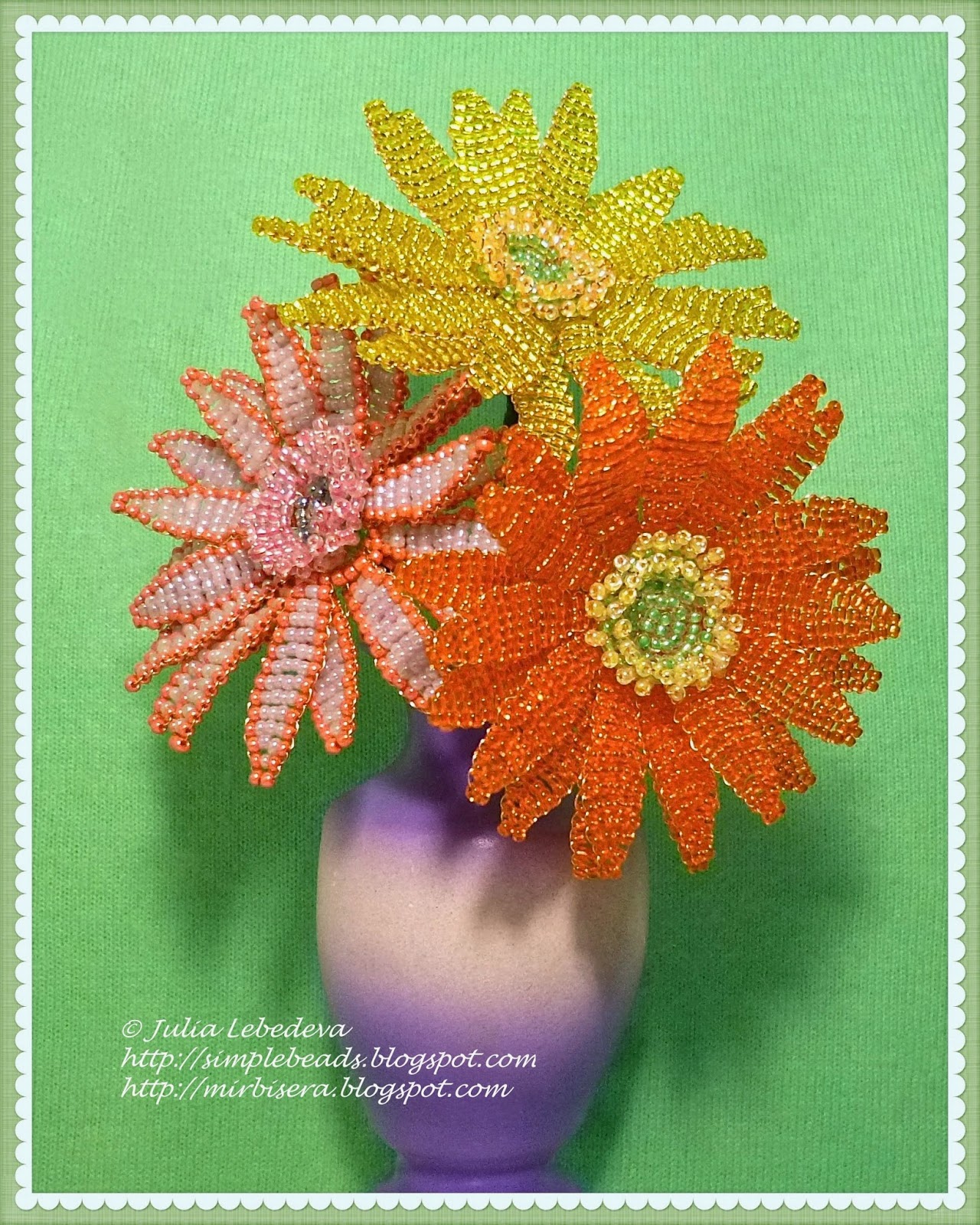 Beading for the very beginners Beaded flowers and trees
