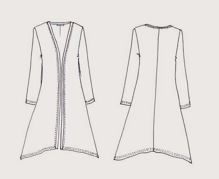 NEW Megan Longline Cardigan Pattern Sew Tessuti Blog