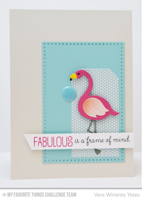 Fabulous Flamingo Card by Vera Wirianta Yates featuring the Laina Lamb Designs Tickled Pink stamp set and Flamingos Die-namics