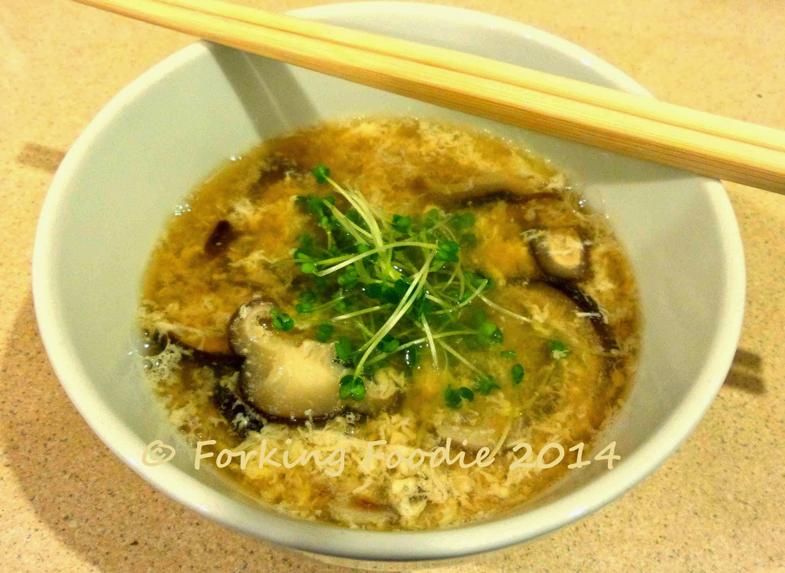 Forking Foodie Shiitake Mushroom and Egg Soup
