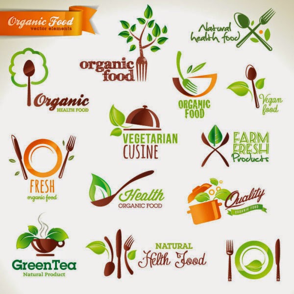 Vectores de logos para restaurantes vegetarianos