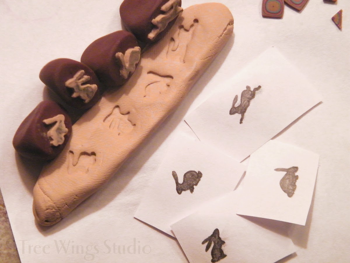 Art Jewelry Elements Making Simple Polymer Clay Silhouette Stamps