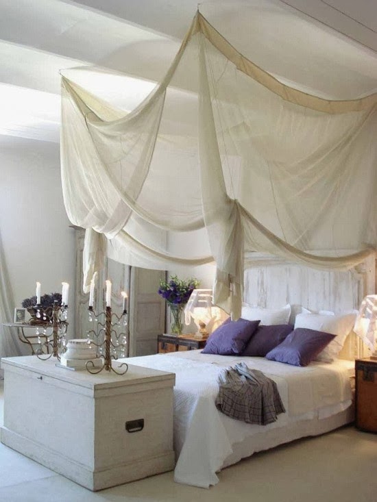 Eye For Design Decorating Your Bed With Gauze Canopies....Dreamy