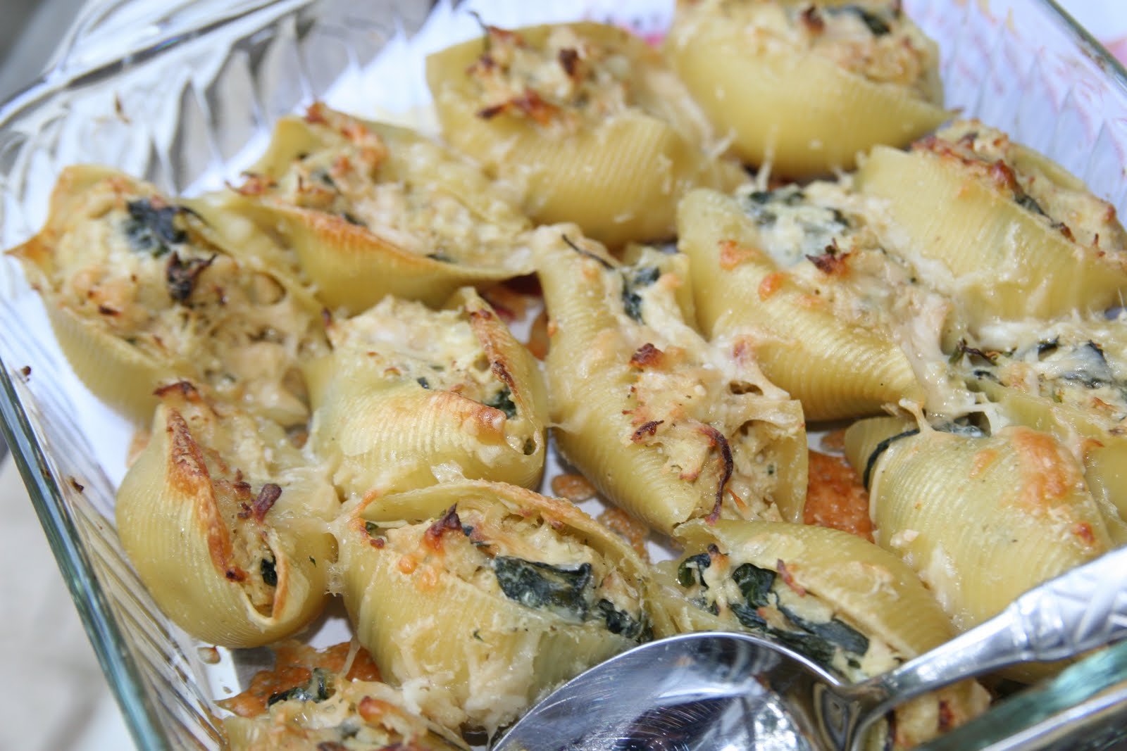 Haystacks & Champagne Pesto, Spinach, & Chicken Stuffed Shells