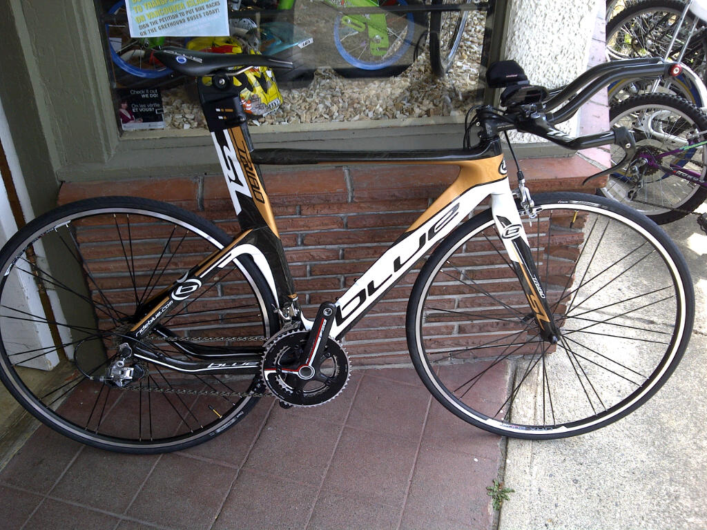 blue triad triathlon bike