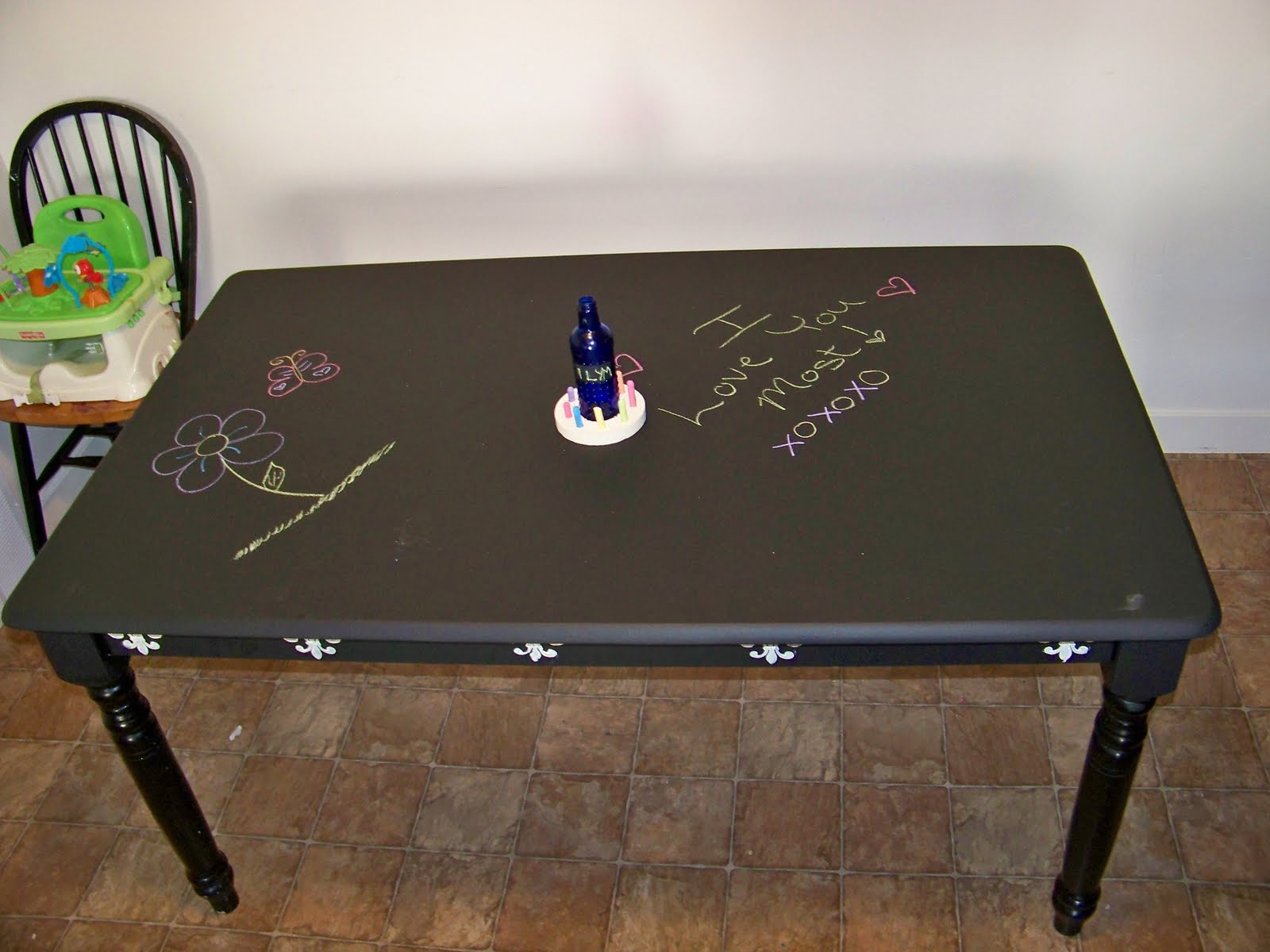 Crafty Confessions Chalkboard Kitchen Table