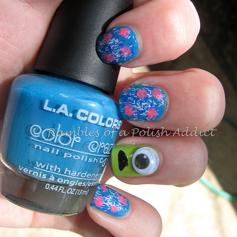 Disney nail art challenge day 27 Monsters, Inc. Rambles of a Polish Addict