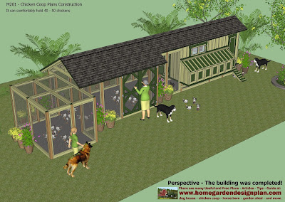 garden plans: M201 - Chicken Coop Plans Construction - Chicken Coop 