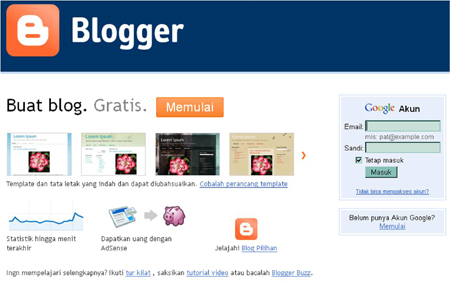 login blogger