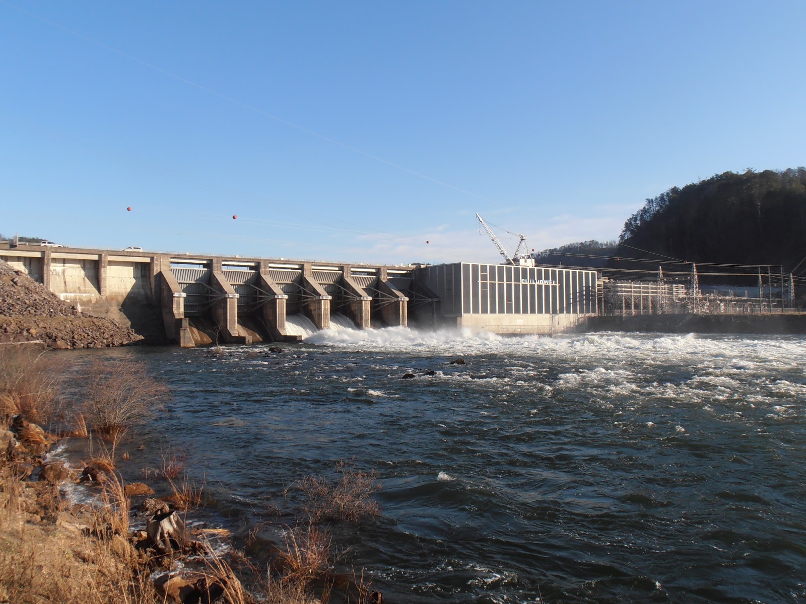 American Travel Journal Spilling water at Chilhowee Dam