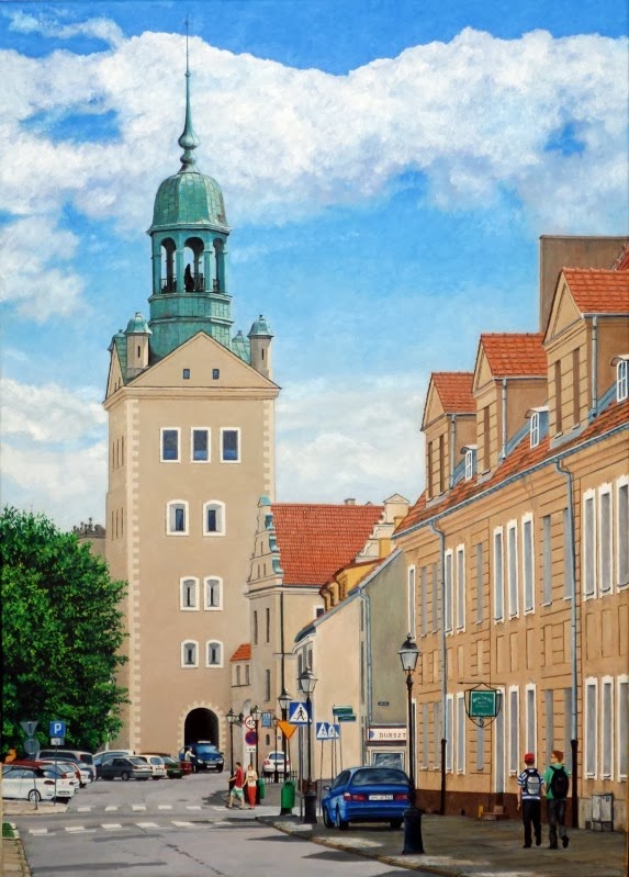Ulica Korsarzy w Szczecinie , oil 70 x 50