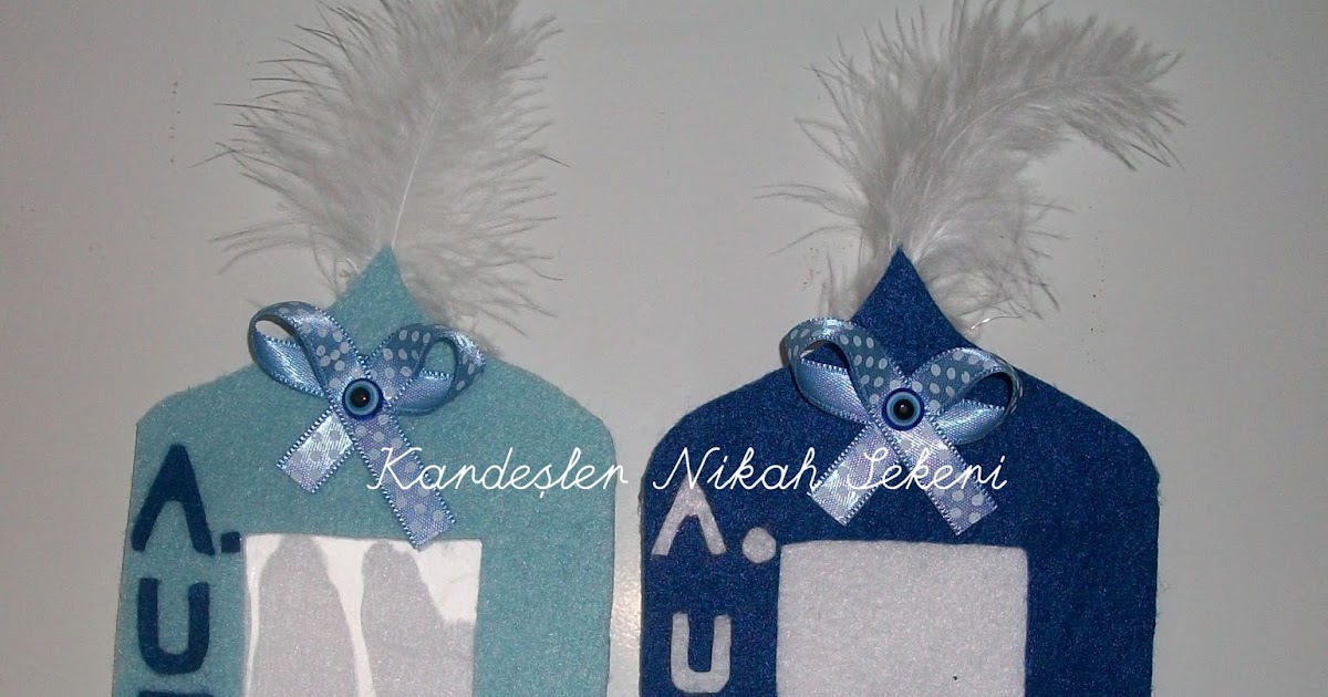 Kardeşler nikah Şekeri. Keçe çerçeveAhmet Utku