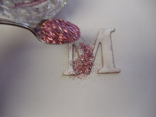 UpDate Chipboard Letters with Glitter 4