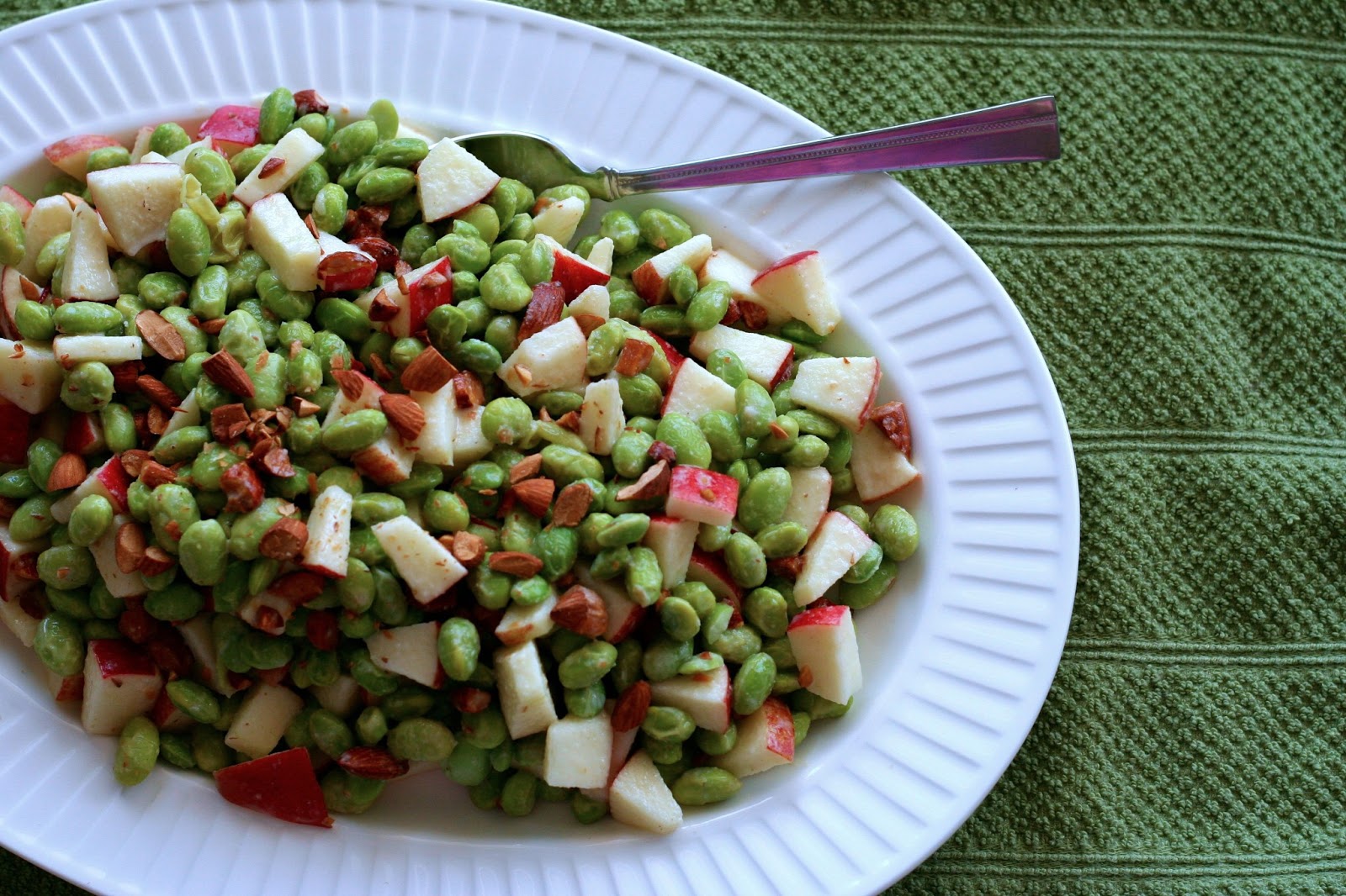 Edamame & Apple Salad with TahiniHoney Sauce Craving Greens