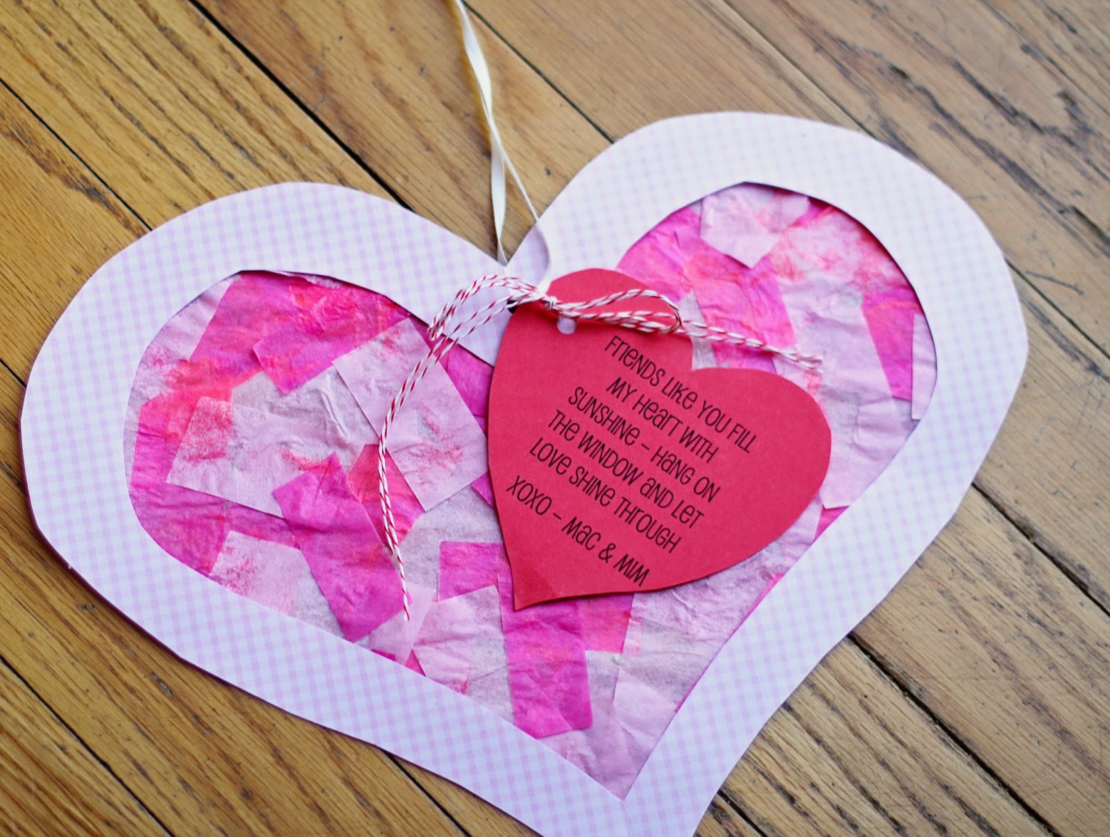 Running from the Law DIY Valentine Heart Suncatchers