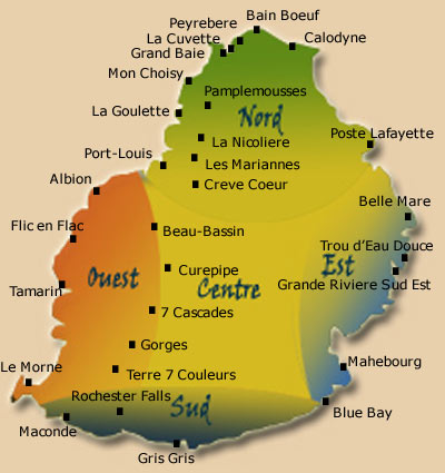 Les Mariannes Mauritius Map About Mauritius: Mauritius