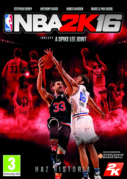 NBA 2K16 Cover Pau & Marc Gasol