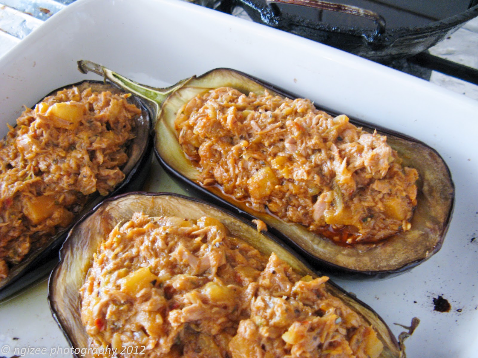 I Am No Food Critic...but Eggplant filled with Tuna