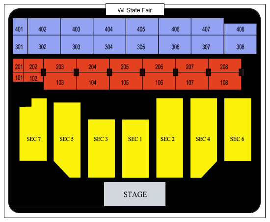 Wisconsin State Fair Seating Chart 2015
