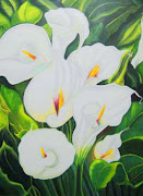 Flores Cartuchos Pintados en óleo (cuadros de flores )
