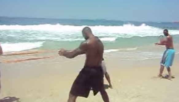 Look LeBron James and the Cavaliers on the beach but not swimming