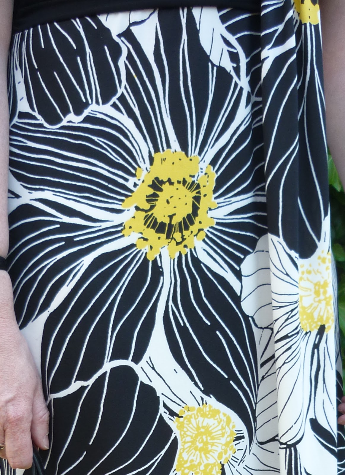 Close up of flower on Maxi Dress