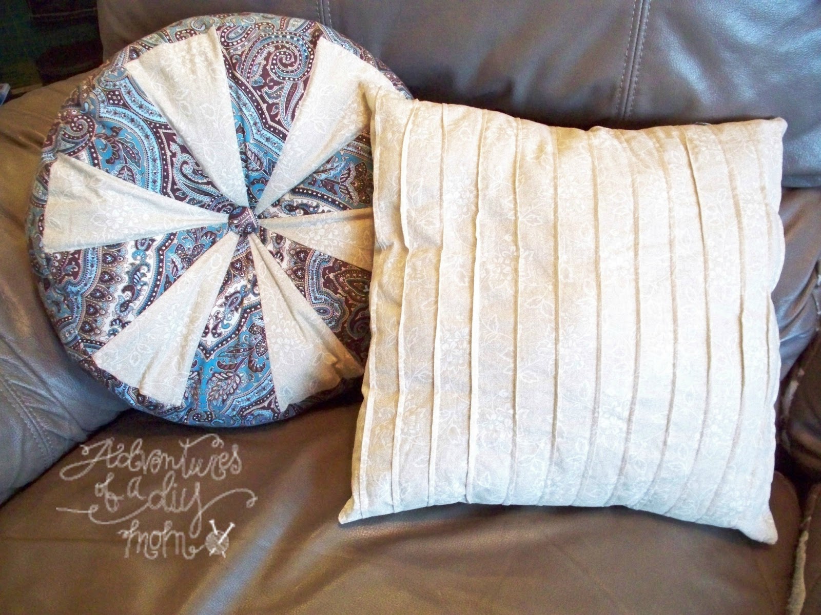 PinTucked Pillow Tutorial Adventures of a DIY Mom