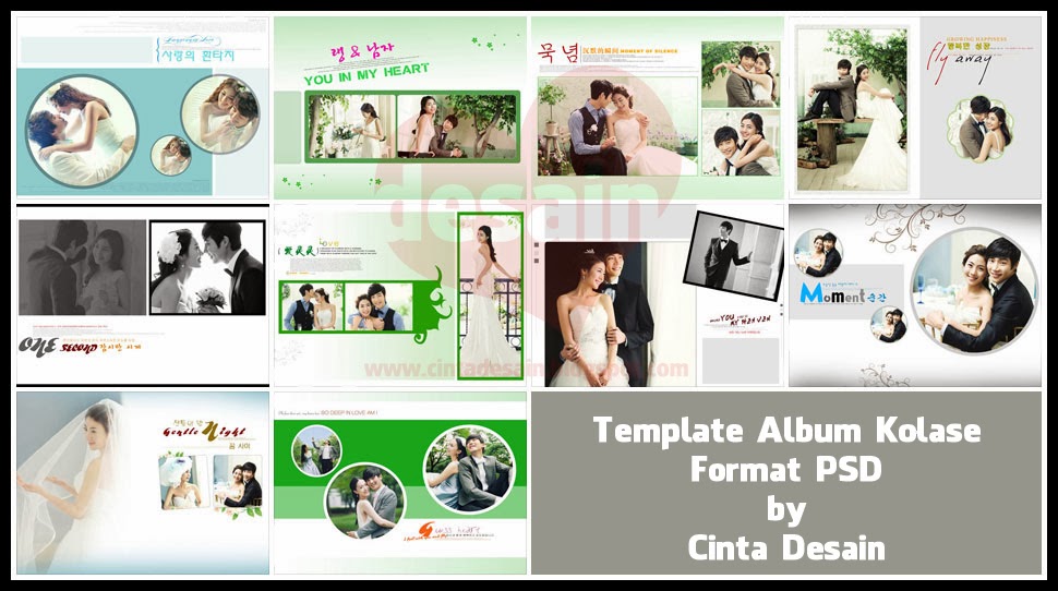 Template Album Kolase Format PSD Volume3 Album Kolase