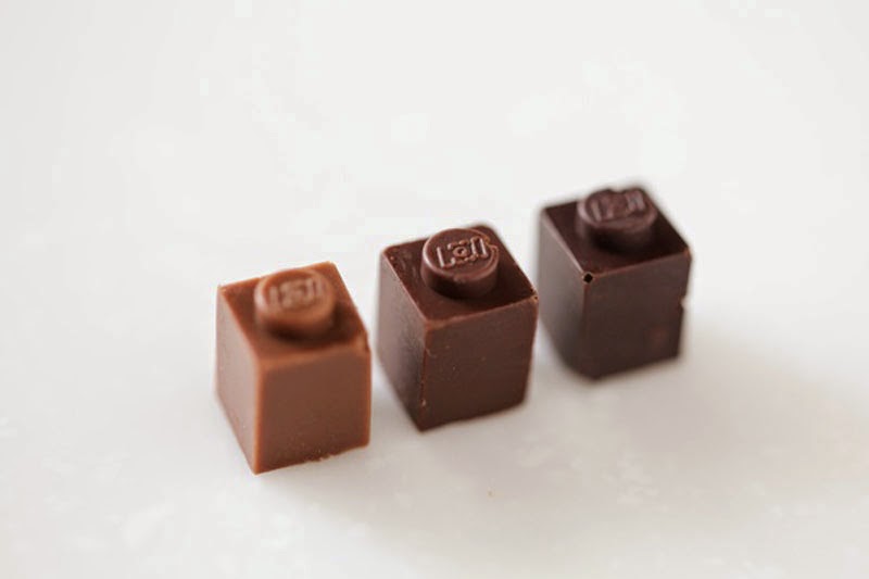 ladrillos Lego de chocolate