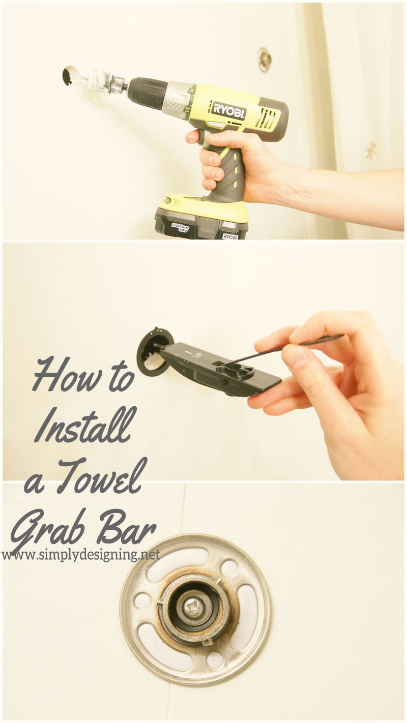How to Install a New Towel Grab Bar | #diy #bathroom #bathroomremodel #remodel How to Install a New Towel Grab Bar | #diy #bathroom #bathroomremodel #remodel