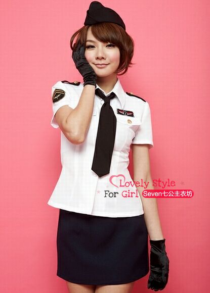 Sexy pajamas _ wholesale _wholesale_ perfect temperament policewoman ~ stewardess uniform shape
