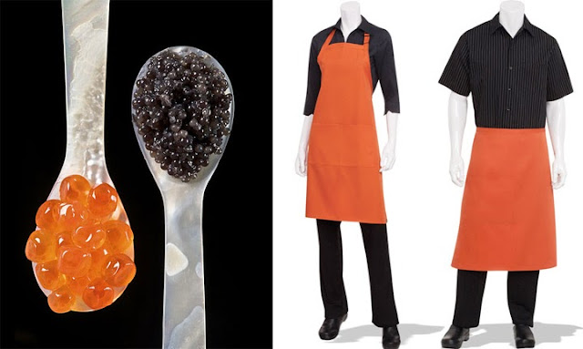 Orange Chef and Bistro Apron from ChefsEmporium.net