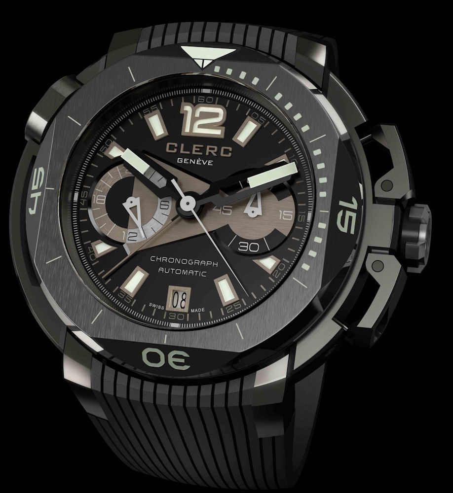 Estação Cronográfica Chegado ao mercado Clerc Genève Hydroscaph Limited Edition Automatic