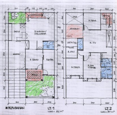 desain rumah lantai 2 yang sederhana - contoh sur