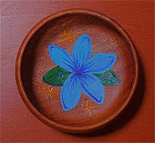 Blue Plumeria Bowl