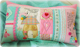 almofada patchwork -  Samariquinha