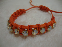 PULSEIRA DE STRASS LARANJA