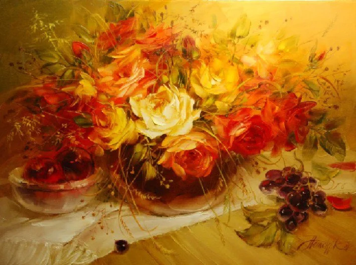 Anna Homchik - Анна Хомчик 1976 | Ukrainian Still life painter | The sweet moments