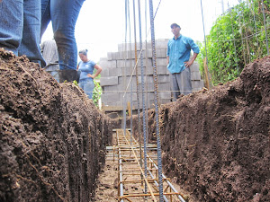 The future homeowner on the worksite.