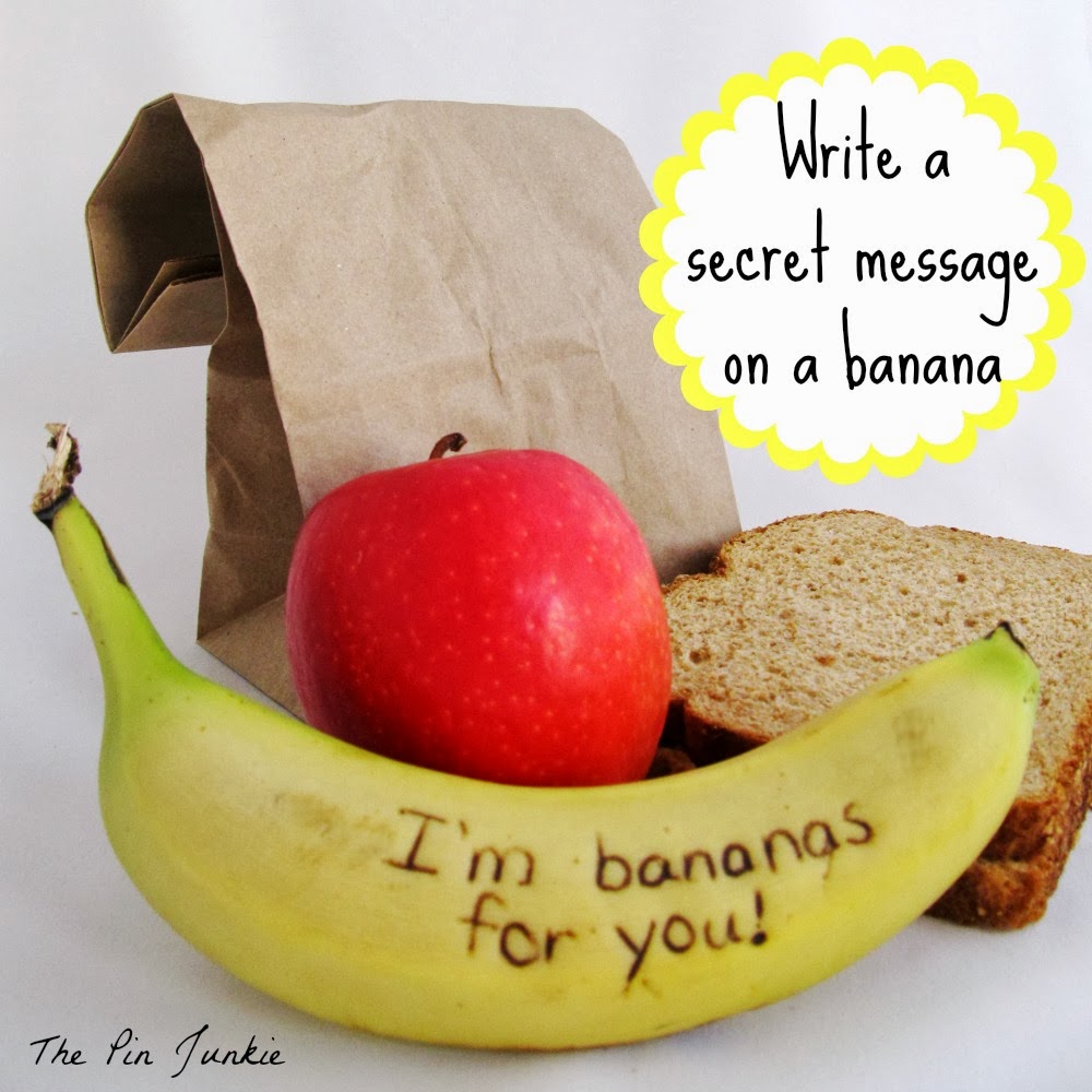 Write secret message on banana