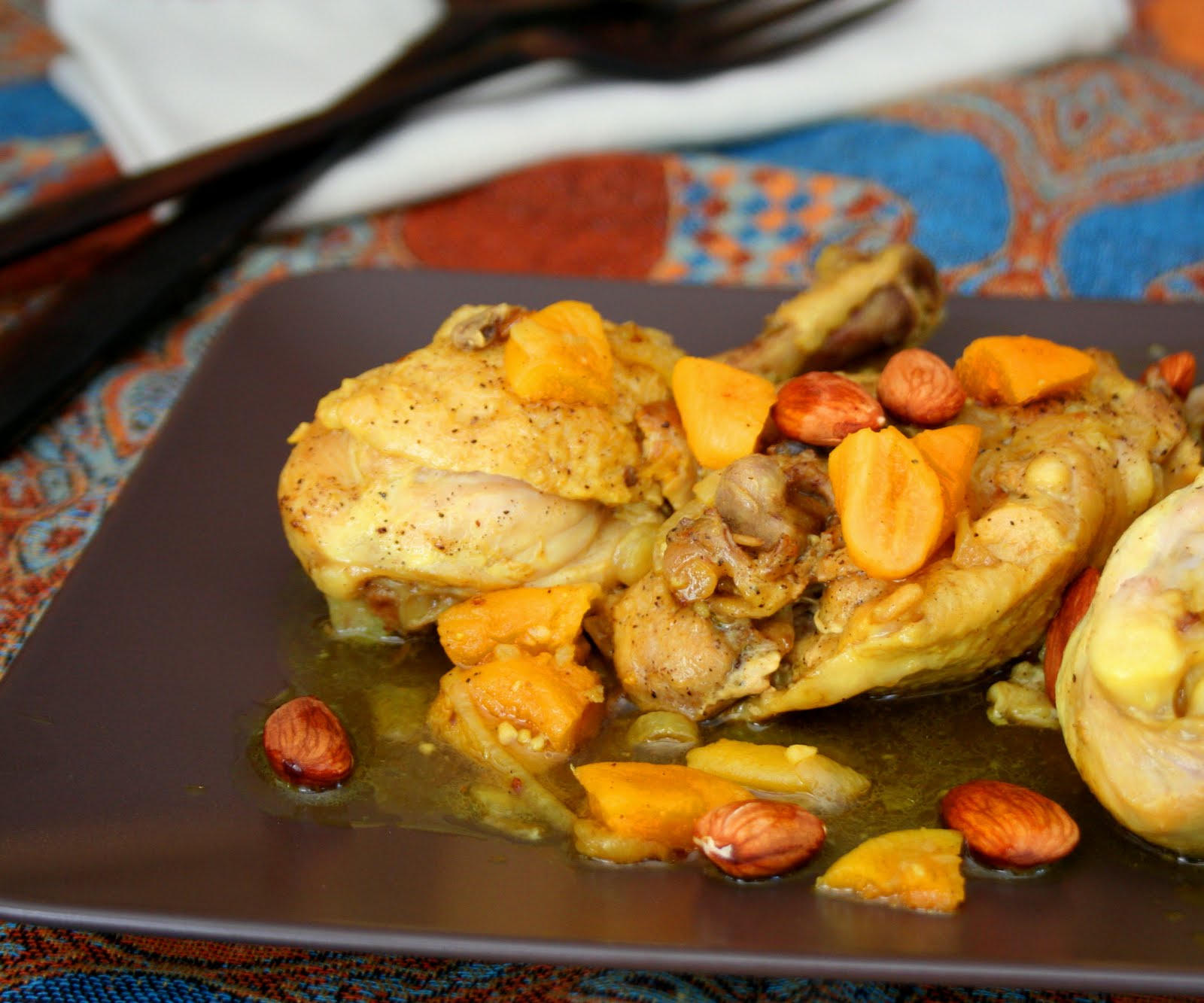 Chicken Tagine with Apricots and Almonds (Secret Recipe Club) All Day
