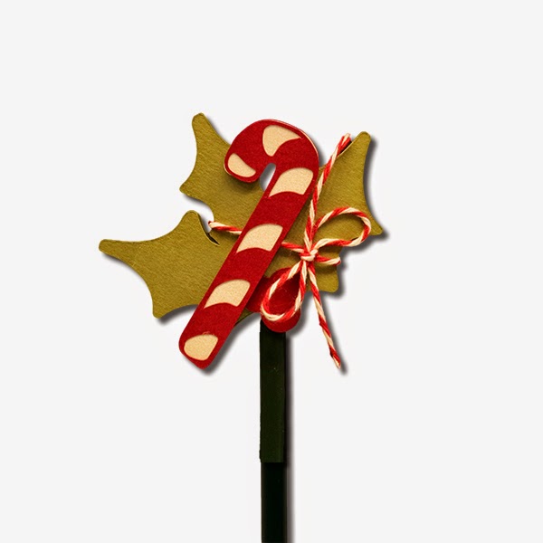 Bits of Paper: Holiday Pencil Toppers