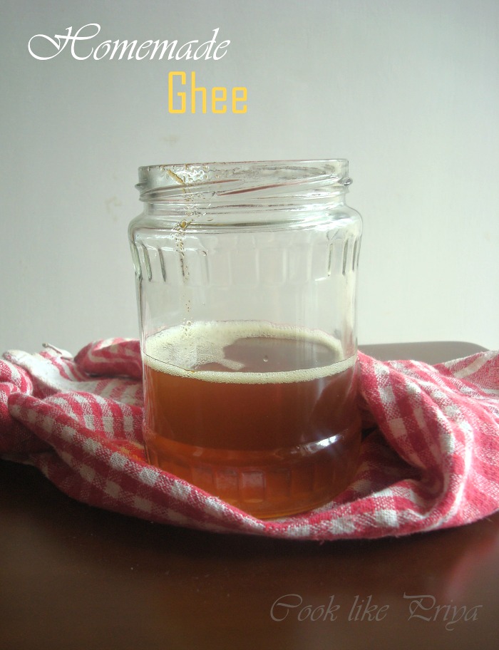 Cook like Priya Homemade Ghee Recipe How to make Ghee at home Step by Step